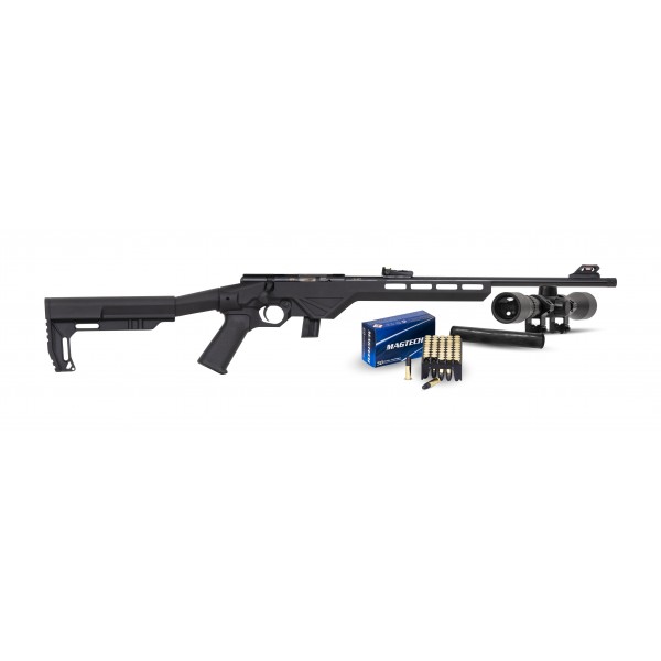 Pack carabine 22lr mossberg sniper synthétique