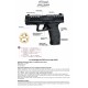 PDP FULL SIZE WALTHER 4'' CAL 9X19, 18 COUPS