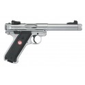 RUGER MARK IV .22LR 5.1/2" 10CPS INOX TARGET CANON BULL FILETE