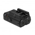 Boîtier laser vert et rouge avec support sur rail