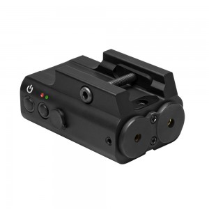 Boîtier laser vert et rouge avec support sur rail
