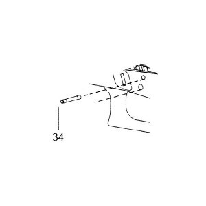 34 Goupille du bloc de verrouillage / déverrouillage du canon