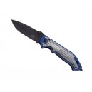 Couteau PUMA-TEC Bleu/Gris  12.5 cm semi-dentée Inox