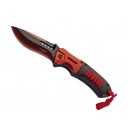 Couteau HERBERTZ ABS noir/ Alu rouge 12 cm + cordon